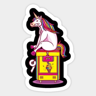 Unicorn pooping ice cream Sticker